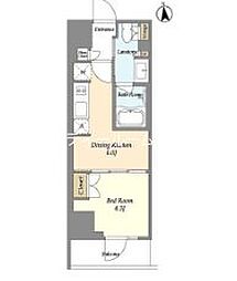 LaSante　上野 7階1DKの間取り