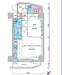 GENOVIA三ノ輪IIIskygarden 3階1LDKの間取り