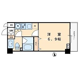 コンテント浅草橋 5階1Kの間取り