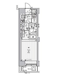 プレミアムキューブG上野 3階1Kの間取り