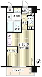 アビテ市ヶ谷五番町 7階ワンルームの間取り