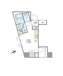 Brillia　ist　銀座東 6階ワンルームの間取り