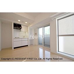 パークアクシス浅草橋 10階ワンルームのリビング/ダイニング