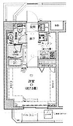 シースペース三ノ輪 3階1Kの間取り