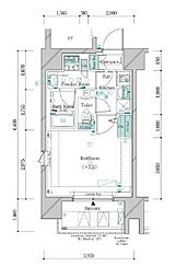 ガリシア東上野 7階1Kの間取り