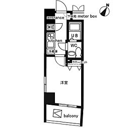 レジディア日本橋人形町2 1Kの間取図画像