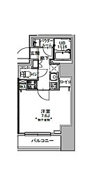 S-RESIDENCE八丁堀una 1Kの間取図画像