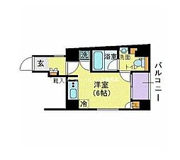 ブライズ神田 1Kの間取図画像