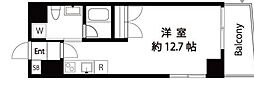 リヴィエール・キワ ワンルームの間取図画像