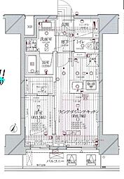 シティインデックス神田 1LDKの間取図画像