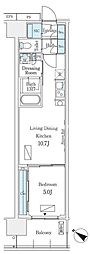 ロイヤルパークス有明 1LDKの間取図画像