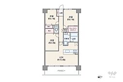 プライムスクエアー梅島 3LDKの間取り