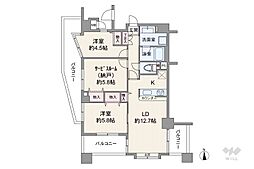 レーベンハイム西新井アイン 2SLDKの間取り