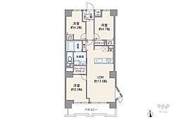 セントエルモ綾瀬 3LDKの間取図画像