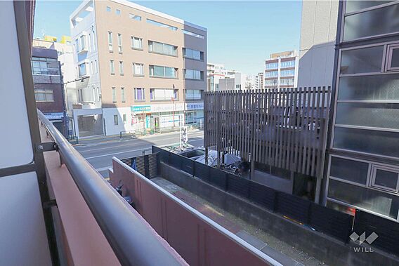 バルコニーから...