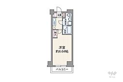 リライア東京イーストレジデンス 1Kの間取図画像