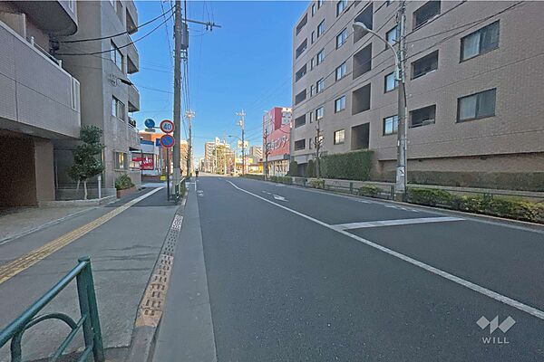 敷地の西側道路（北側から）