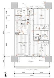 ファミリアーレ名駅マークレジデンス 5階 2LDKの間取り