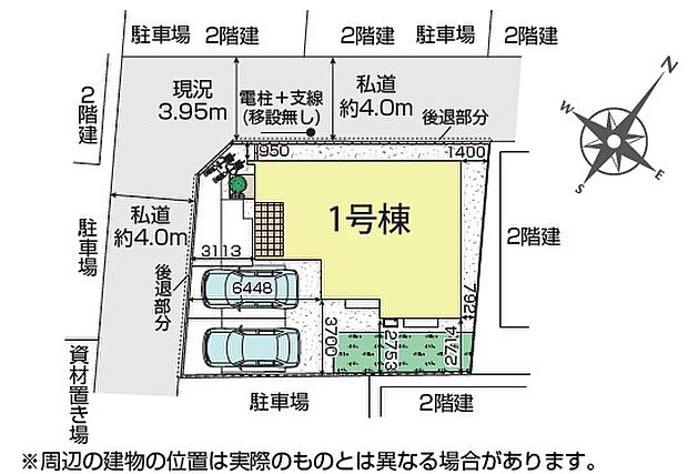 区画の配置が分かる区画図です。敷地の大きさや位置関係を把握しやすく、比較検討に役立ちます。