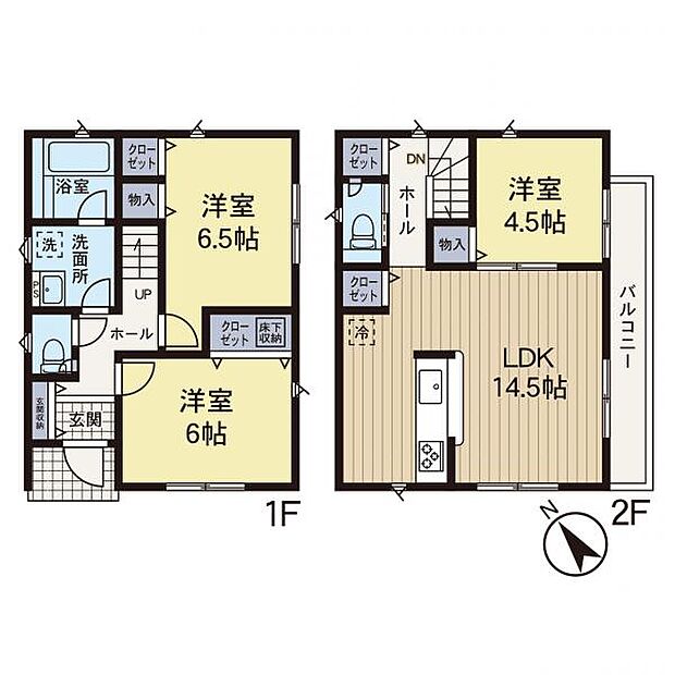 【間取図】住空間の構成が一目で分かる間取図です。各部屋のつながりを確認でき、住まい選びの参考になります。