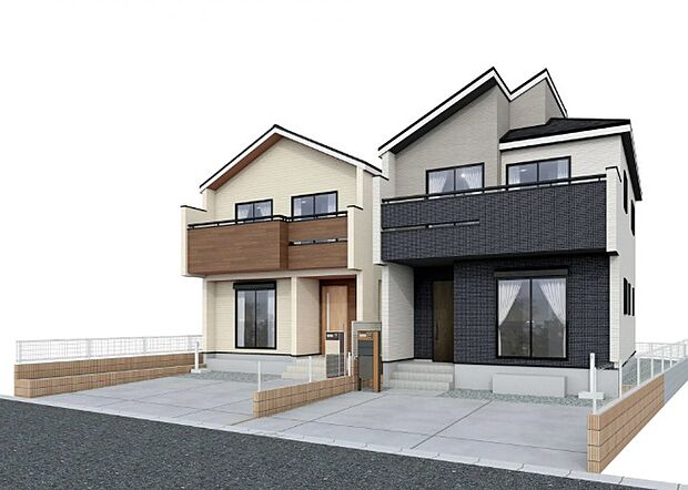 【外観イメージ】落ち着いた色合いが印象的な外観です。周囲の街並みに自然と調和し、長く住んでも飽きのこない佇まいが魅力の住まいです。