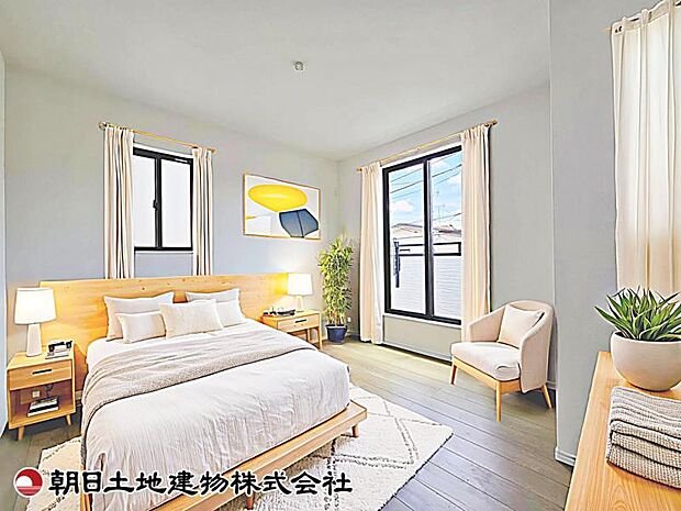 【居室】家具を配置したCGイメージ居室です。部屋の広さや使い方を想像しやすく、生活シーンをイメージできます。(家具等はCG加工です)