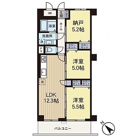 【間取図】住まい全体の間取りが分かる図面です。各居室の配置や動線を確認しやすく、生活イメージを掴みやすい内容です。