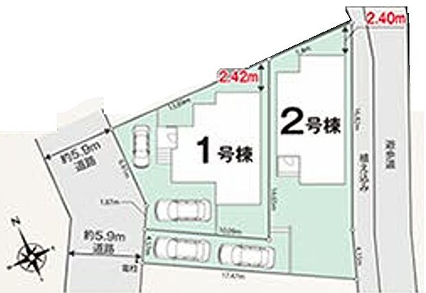 【区画】敷地ごとの区画が分かる区画図です。位置関係や広さの違いを確認でき、住まい選びの参考になります。