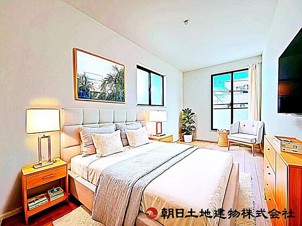 【居室】家具を配置したCGイメージ居室です。部屋の広さや使い方を想像しやすく、生活シーンをイメージできます。(家具等はCG加工です)