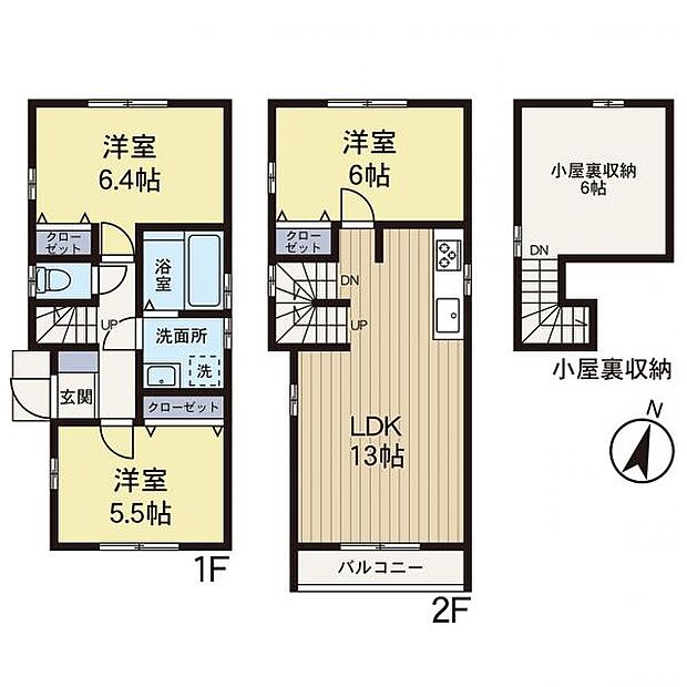 【間取図】住空間の構成が一目で分かる間取図です。各部屋のつながりを確認でき、住まい選びの参考になります。