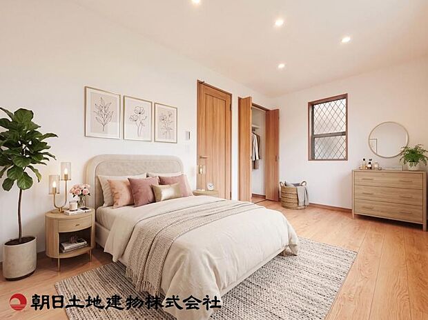 【居室】2面採光で明るく風通しの良い居室です。自然光が差し込み、居心地の良い快適な空間となっています。(家具等はCG加工です)