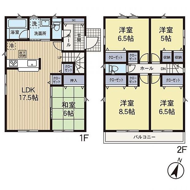 【間取図】住空間の構成が一目で分かる間取図です。各部屋のつながりを確認でき、住まい選びの参考になります。