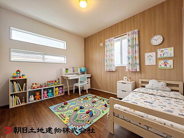 【居室】2面採光で明るく風通しの良い居室です。自然光が差し込み、居心地の良い快適な空間となっています。（家具等はCG加工です）