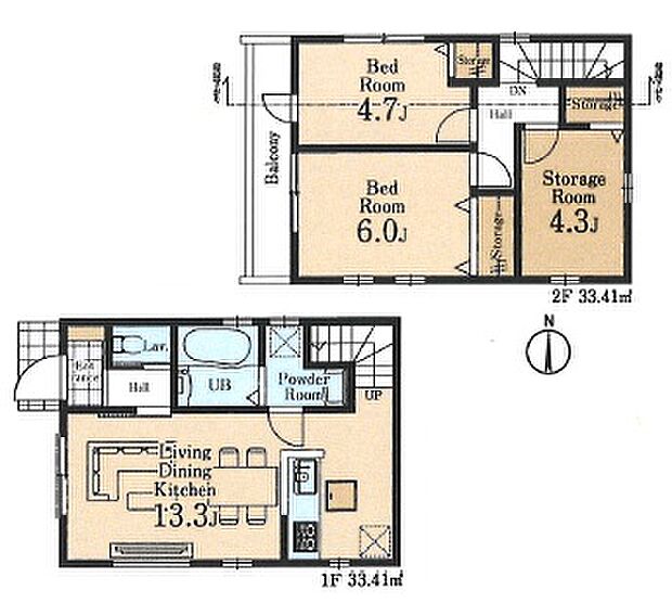 【間取図】住空間の構成が一目で分かる間取図です。各部屋のつながりを確認でき、住まい選びの参考になります。