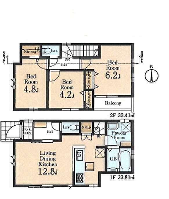 【間取図】住空間の構成が一目で分かる間取図です。各部屋のつながりを確認でき、住まい選びの参考になります。