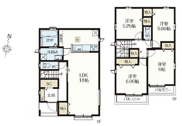 【間取図】住空間の構成が一目で分かる間取図です。各部屋のつながりを確認でき、住まい選びの参考になります。