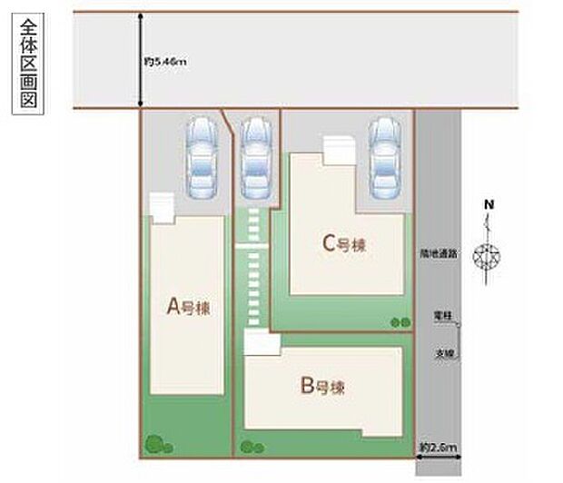 【区画】区画の配置が分かる区画図です。敷地の大きさや位置関係を把握しやすく、比較検討に役立ちます。