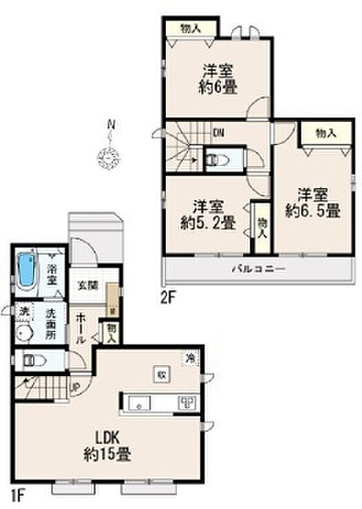 【間取図】住空間の構成が一目で分かる間取図です。各部屋のつながりを確認でき、住まい選びの参考になります。