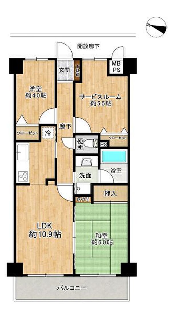 専有面積：59.92平米