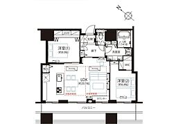 キャピタルゲートプレイスザ・タワー 2LDKの間取図画像