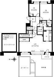 分譲賃貸リーベスト南平岸弐番館 1階3LDKの間取り