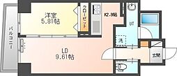 プロスパー月寒 3階1LDKの間取り