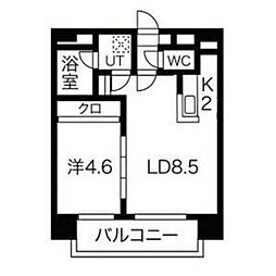 MARUKOH MS NO.2 6階1LDKの間取り