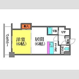 フェアフィールド菊水 1DKの間取図画像