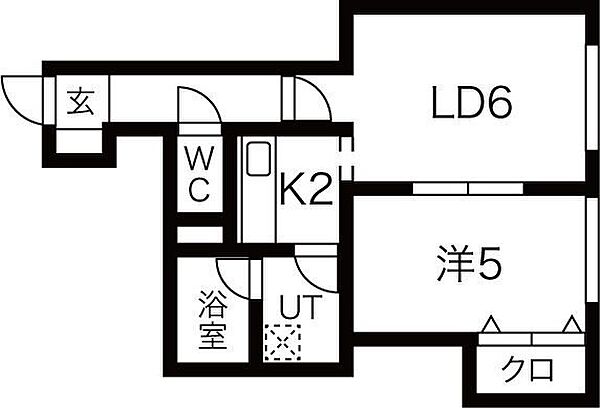 北海道札幌市白石区菊水七条2丁目(賃貸アパート1LDK・2階・34.02㎡)の写真 その2