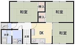井上貸家 3DKの間取り