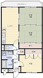 グリーンパーク旗ケ崎 3LDKの間取図画像