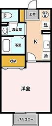 コスモス ワンルームの間取図画像