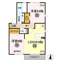 クロノス Ｙ 201 ｜ 茨城県水戸市平須町（賃貸アパート2LDK・2階・53.72㎡） その2