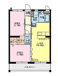 Lutoriine 1階2LDKの間取り